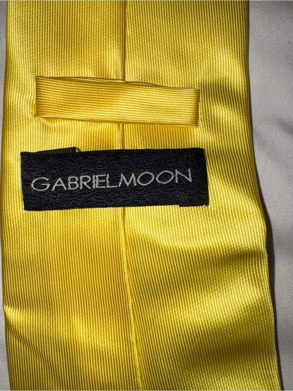 Men's Yellow Silk Tie - Bright Yellow